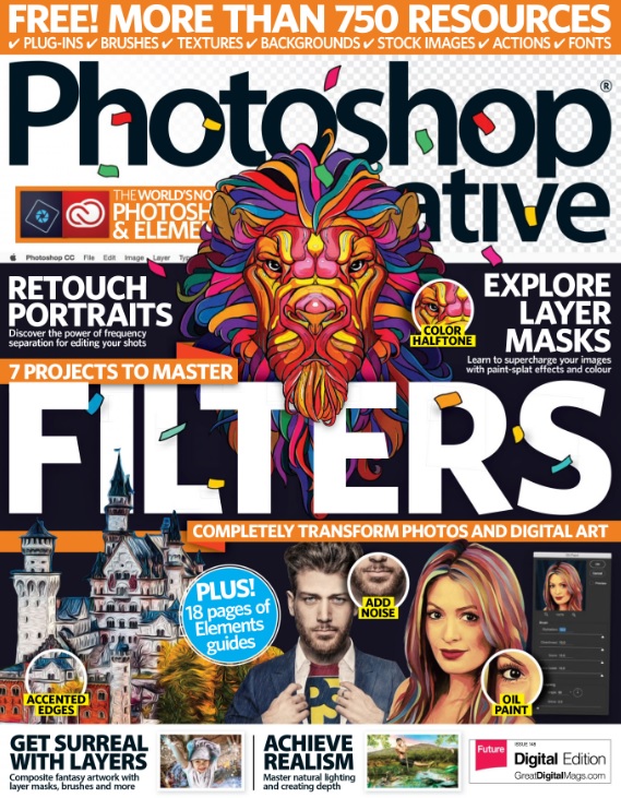 دانلود مجله پرطرفدار آموزش فتوشاپ Photoshop Creative | شماره 148 - 2017