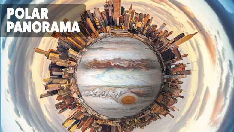 ساخت پانوراما 360 درجه در فتوشاپ (Polar Panorama)