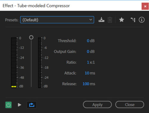 adobe audition compressor clipping