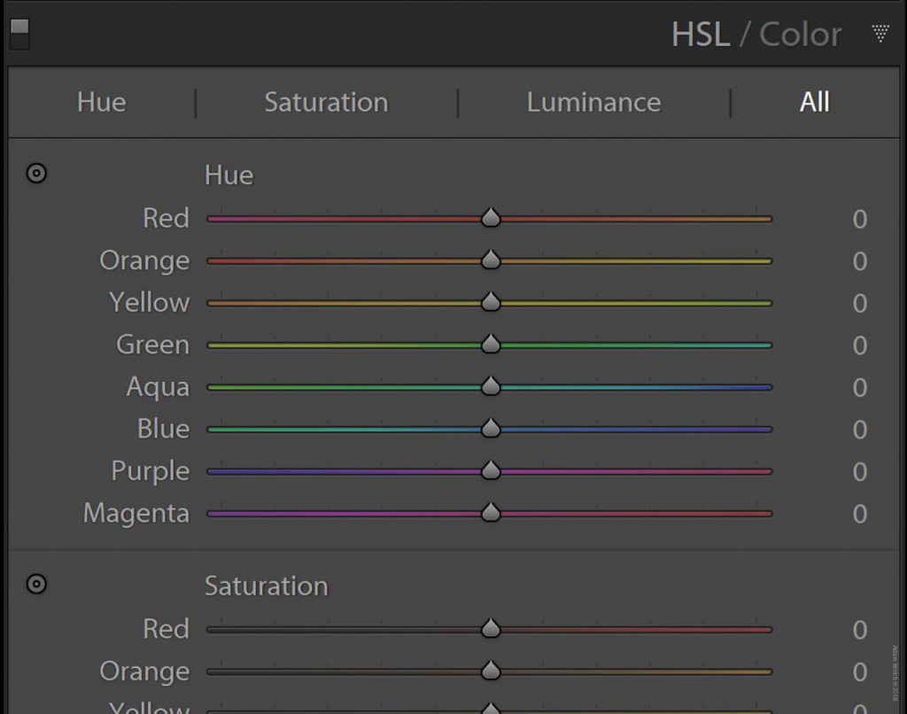 استفاده از پنل HSL در عکاسی از رنگ‌ های پاییزی