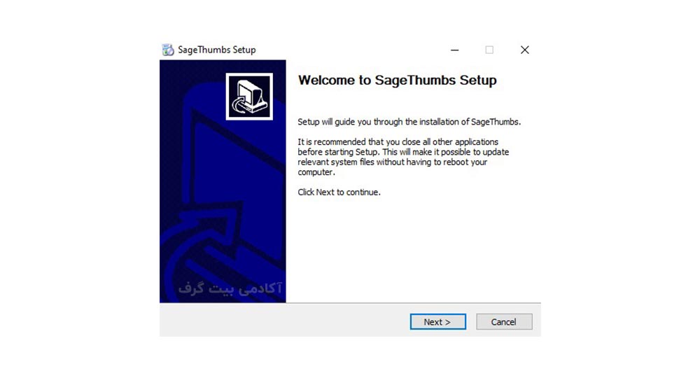 بخش دوم نصب نرم افزار SageThumbs برای فعال سازی قابلیت نمایش فایل های PSD