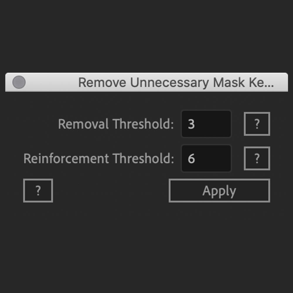 اسکریپت Remove Unnecessary Mask Keyframes v1.0