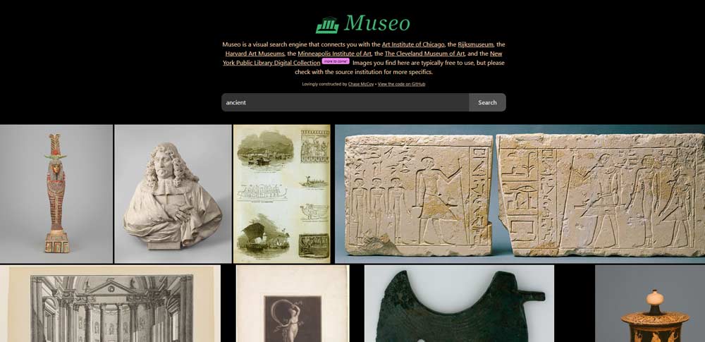 museo یکی از سایت های کاربردی برای دیزاینرها